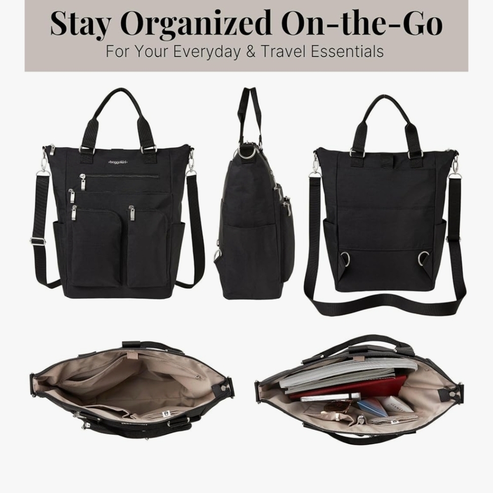 Baggallini Black Convertible Backpack - Picture 5 of 7